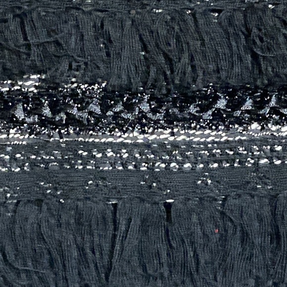 H&M Skirt Tweed Miniskirt Fringe Size 10 - Picture 6 of 12